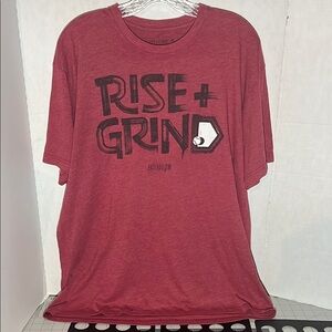 Rise & Grind Men's Red Graphic Tee
